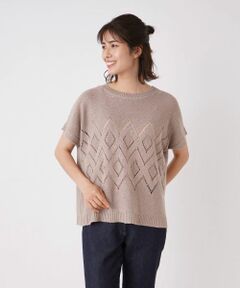 Leilian / レリアン ニット・セーター | スパンコール透かし編みニット【LE TRICOT PERUGIA】