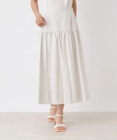 Leilian / レリアン ミニ・ひざ丈スカート | 洗えるギャザー切り替えロングスカート【my Perfect wardrobe】