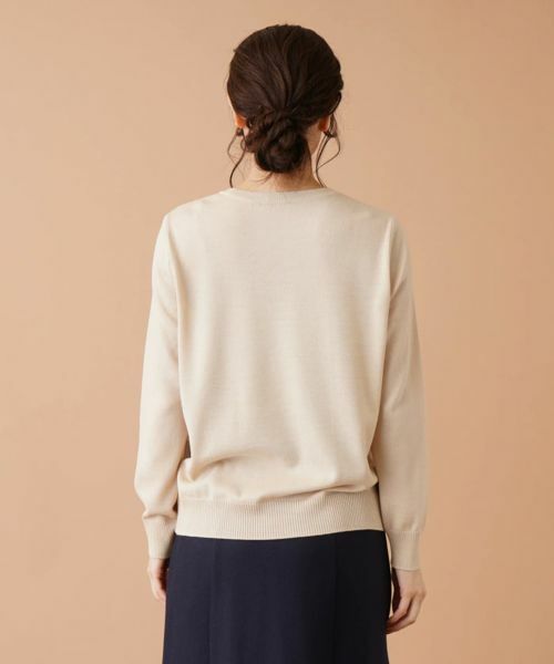 Leilian / レリアン ニット・セーター | レース切替ロゴニット【ROCHAS Premiere】 | 詳細1