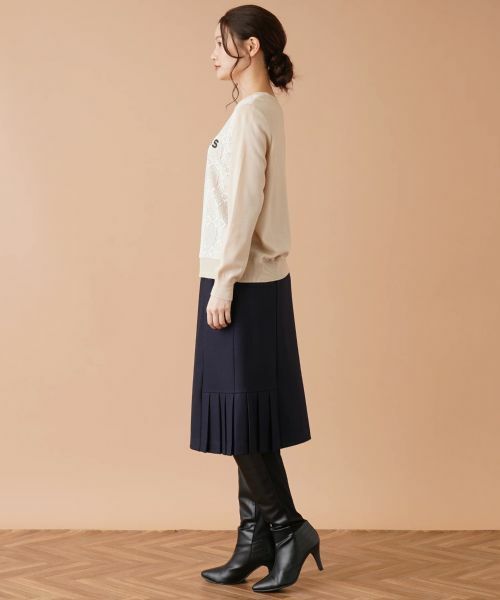 Leilian / レリアン ニット・セーター | レース切替ロゴニット【ROCHAS Premiere】 | 詳細5