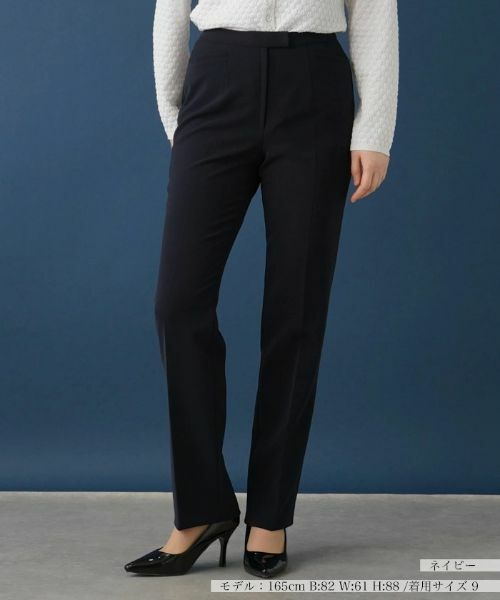 Leilian/レリアン ストレッチテーパードパンツ ネイビー 11(L)