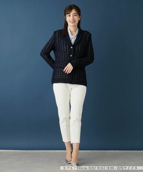 Leilian / レリアン テーラードジャケット | コットンニットジャケット | 詳細1