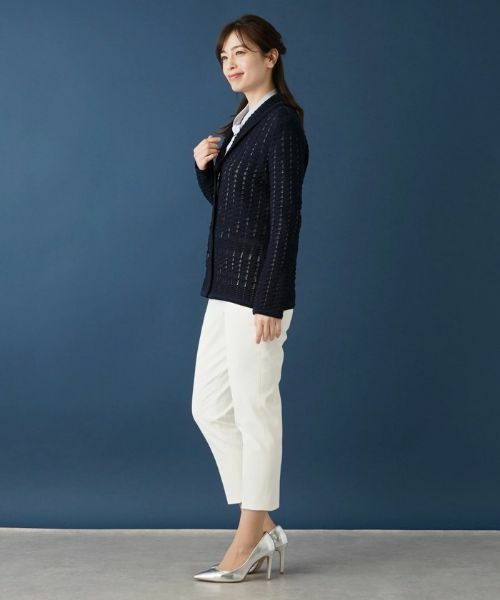 Leilian / レリアン テーラードジャケット | コットンニットジャケット | 詳細2