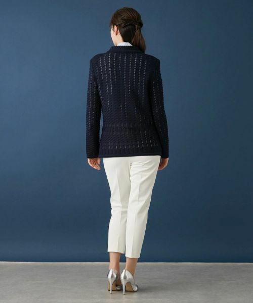 Leilian / レリアン テーラードジャケット | コットンニットジャケット | 詳細3