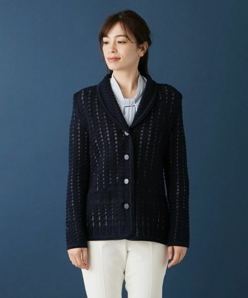 Leilian / レリアン テーラードジャケット | コットンニットジャケット | 詳細4