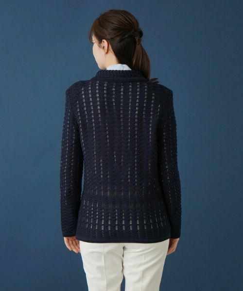 Leilian / レリアン テーラードジャケット | コットンニットジャケット | 詳細6