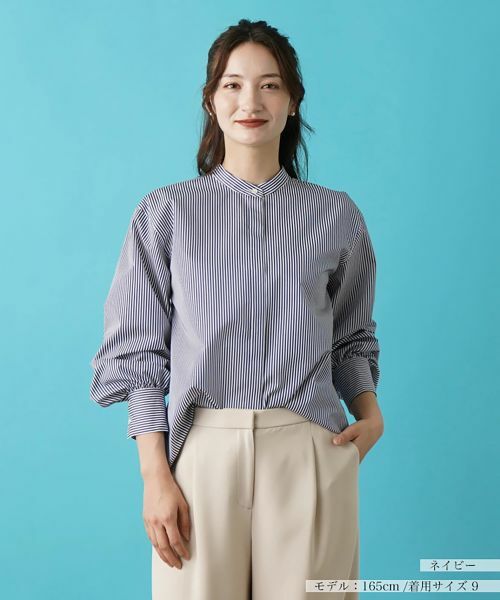 Leilian/レリアン 【店舗人気】長袖ブラウス ネイビー 11(L) Leilian/レリアン 【店舗人気】長袖ブラウス ネイビー 11(L)