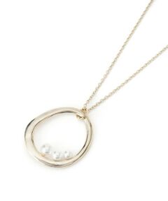 Leilian / レリアン ネックレス・ペンダント・チョーカー | パールモチーフ付きフープペンダント