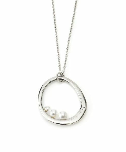 Leilian / レリアン ネックレス・ペンダント・チョーカー | パールモチーフ付きフープペンダント | 詳細2
