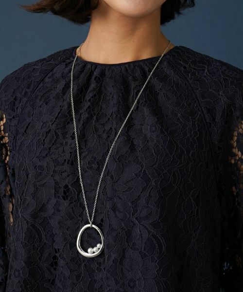 Leilian / レリアン ネックレス・ペンダント・チョーカー | パールモチーフ付きフープペンダント | 詳細5