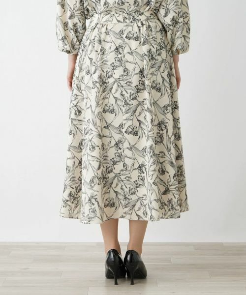 Leilian / レリアン ミニ・ひざ丈スカート | プリントロングフレアスカート | 詳細11