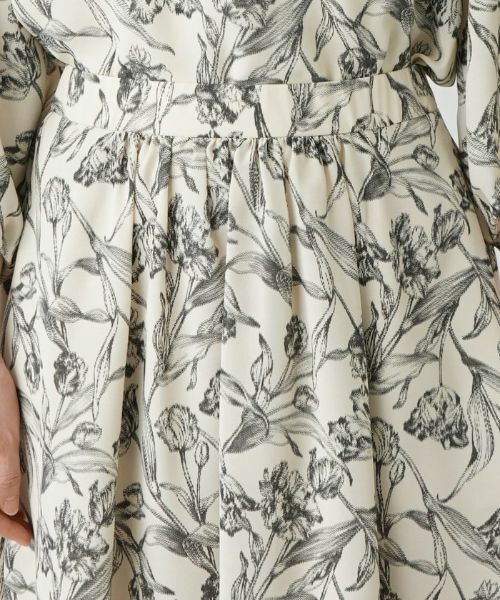 Leilian / レリアン ミニ・ひざ丈スカート | プリントロングフレアスカート | 詳細12