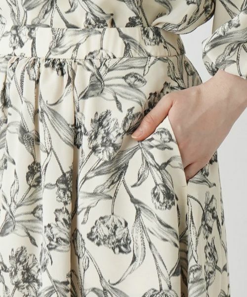 Leilian / レリアン ミニ・ひざ丈スカート | プリントロングフレアスカート | 詳細14