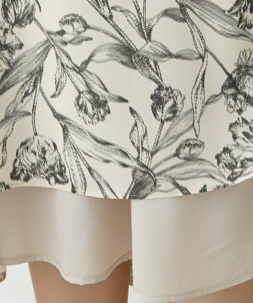 Leilian / レリアン ミニ・ひざ丈スカート | プリントロングフレアスカート | 詳細16