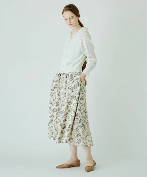 Leilian / レリアン ミニ・ひざ丈スカート | プリントロングフレアスカート | 詳細2