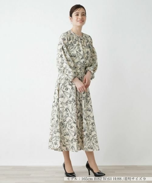 Leilian / レリアン ミニ・ひざ丈スカート | プリントロングフレアスカート | 詳細6