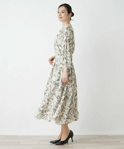 Leilian / レリアン ミニ・ひざ丈スカート | プリントロングフレアスカート | 詳細7