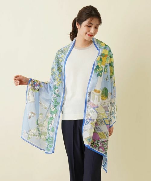 Leilian / レリアン マフラー・ショール・スヌード・ストール | コットンシルクロングストール | 詳細3