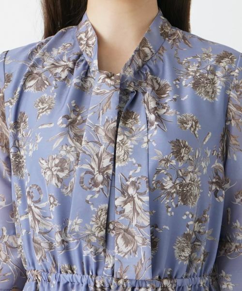 Leilian / レリアン ドレス | 洗えるフラワープリントミモレ丈ワンピース | 詳細7