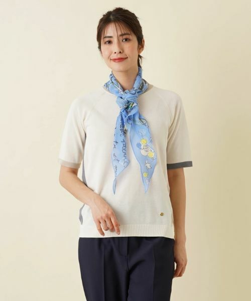 Leilian / レリアン バンダナ・スカーフ | シルクプリントスカーフ | 詳細2