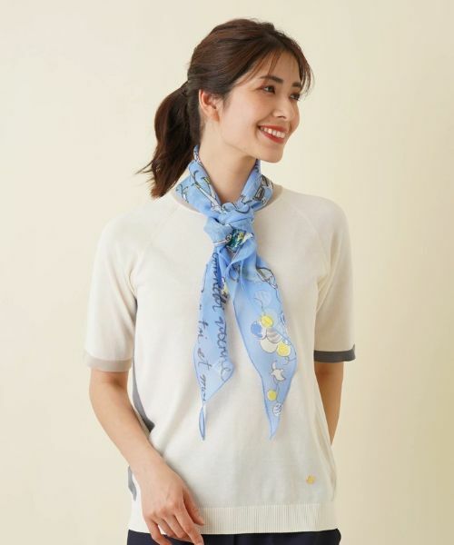 Leilian / レリアン バンダナ・スカーフ | シルクプリントスカーフ | 詳細3