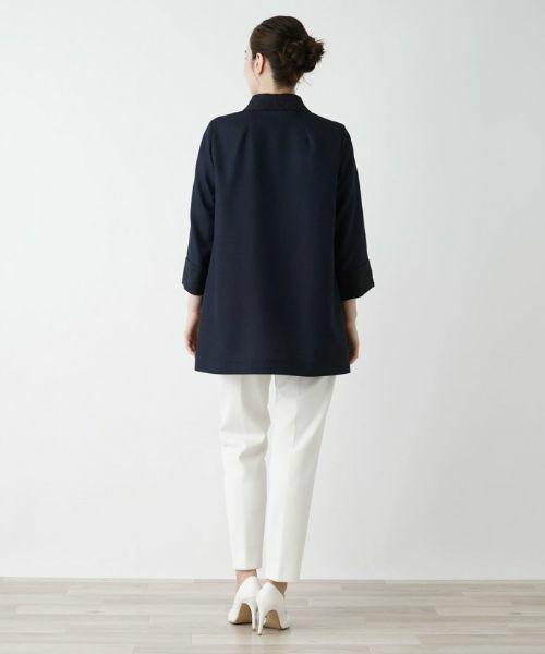 Leilian / レリアン テーラードジャケット | ステンカラーショートコート | 詳細15