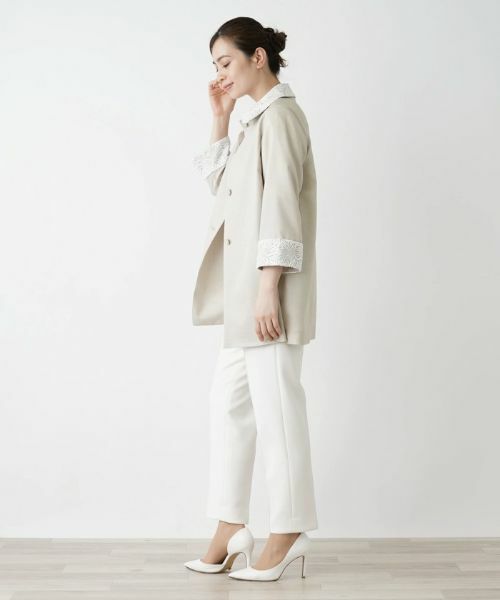 Leilian / レリアン テーラードジャケット | ステンカラーショートコート | 詳細2