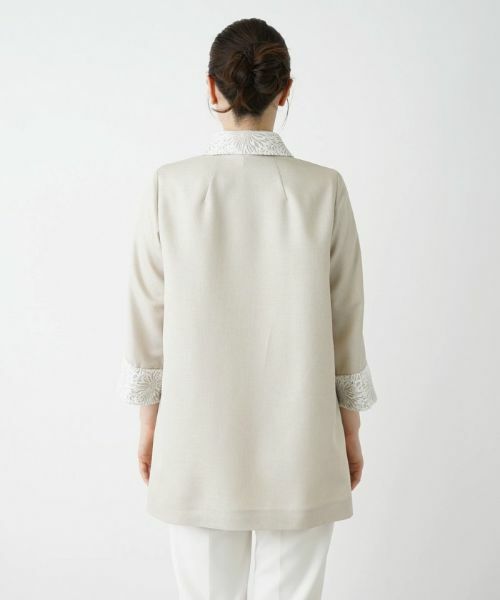 Leilian / レリアン テーラードジャケット | ステンカラーショートコート | 詳細6