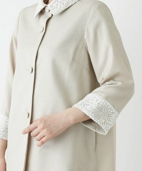 Leilian / レリアン テーラードジャケット | ステンカラーショートコート | 詳細9