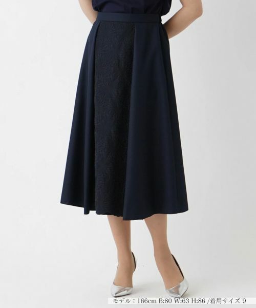 Leilian / レリアン ミニ・ひざ丈スカート | ロングスカート(ネイビー)