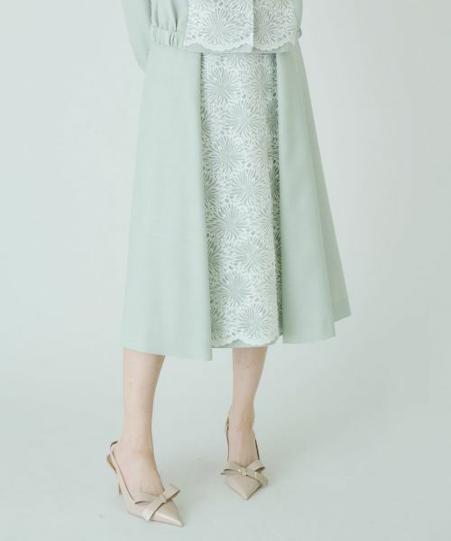 Leilian / レリアン ミニ・ひざ丈スカート | ロングスカート(ミントグリーン)