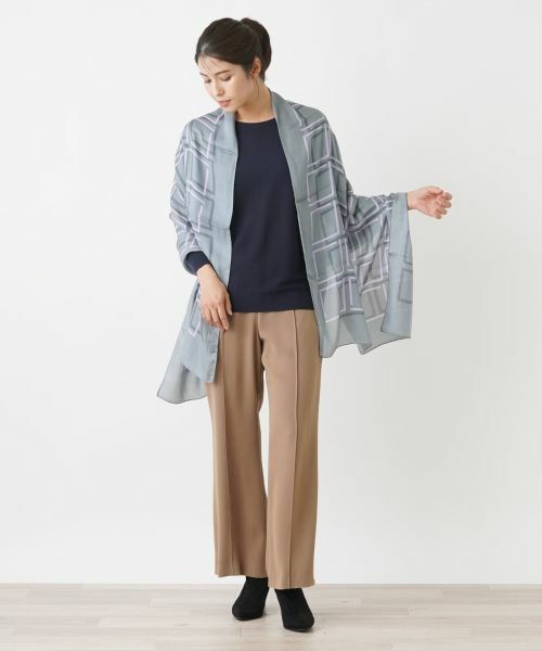 Leilian / レリアン マフラー・ショール・スヌード・ストール | スクエア柄ストール | 詳細2