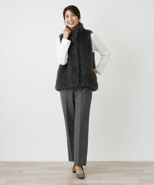 Leilian / レリアン テーラードジャケット | フェイクファーベスト | 詳細1