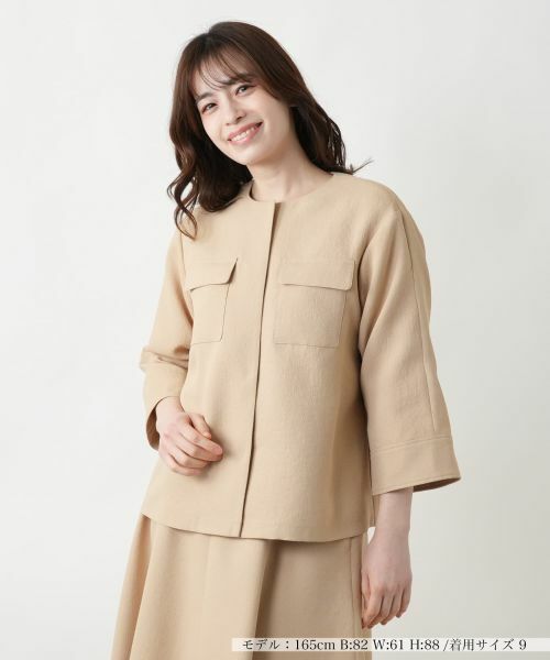 Leilian/レリアン 洗えるジャケット キャメル 9(M)