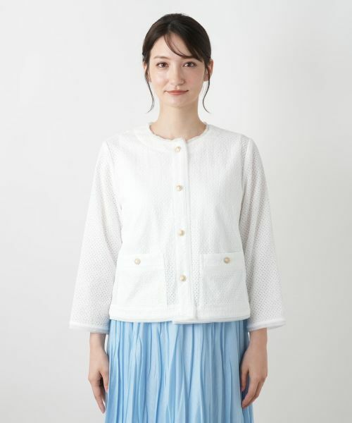 Leilian / レリアン テーラードジャケット | ノーカラージャケット | 詳細7