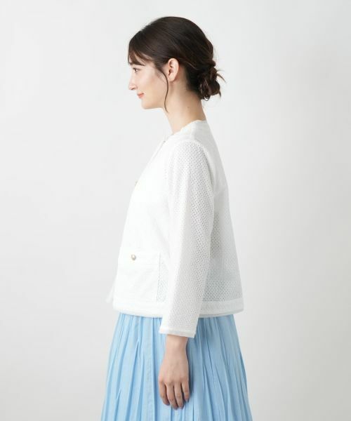 Leilian / レリアン テーラードジャケット | ノーカラージャケット | 詳細8