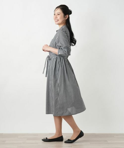 【新品】定価62,700円　レリアン　洗えるミディ丈ワンピース　ブルー　13＋ 新品】定価62,700円 レリアン 洗えるミディ丈ワンピース ブルー