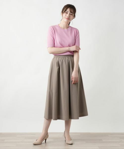 Leilian / レリアン ミニ・ひざ丈スカート | 洗えるギャザースカート | 詳細1