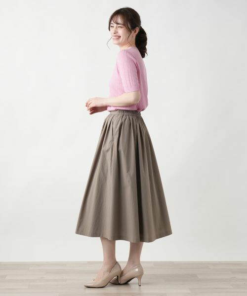 Leilian / レリアン ミニ・ひざ丈スカート | 洗えるギャザースカート | 詳細2