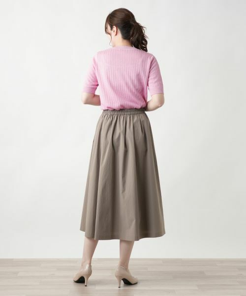 Leilian / レリアン ミニ・ひざ丈スカート | 洗えるギャザースカート | 詳細3