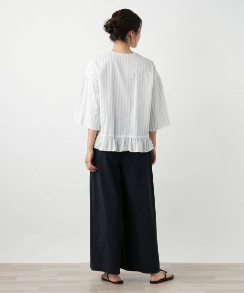 Leilian / レリアン シャツ・ブラウス | ストライプブラウス | 詳細3