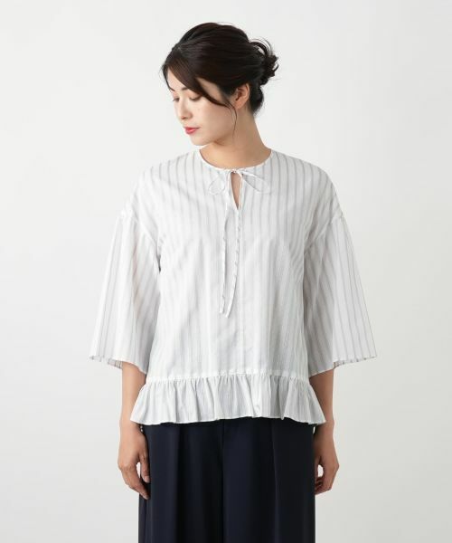 Leilian / レリアン シャツ・ブラウス | ストライプブラウス | 詳細4