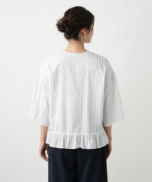 Leilian / レリアン シャツ・ブラウス | ストライプブラウス | 詳細6