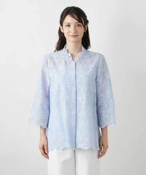Leilian / レリアン シャツ・ブラウス | カットワークレースブラウス | 詳細7