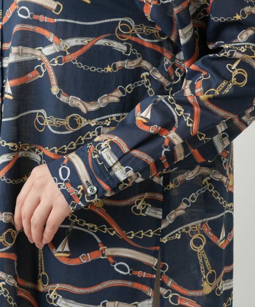 Leilian / レリアン シャツ・ブラウス | チェーンベルトプリントブラウス | 詳細10