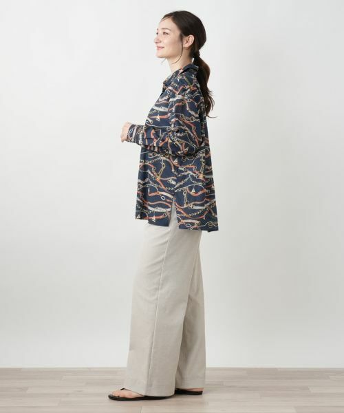 Leilian / レリアン シャツ・ブラウス | チェーンベルトプリントブラウス | 詳細2