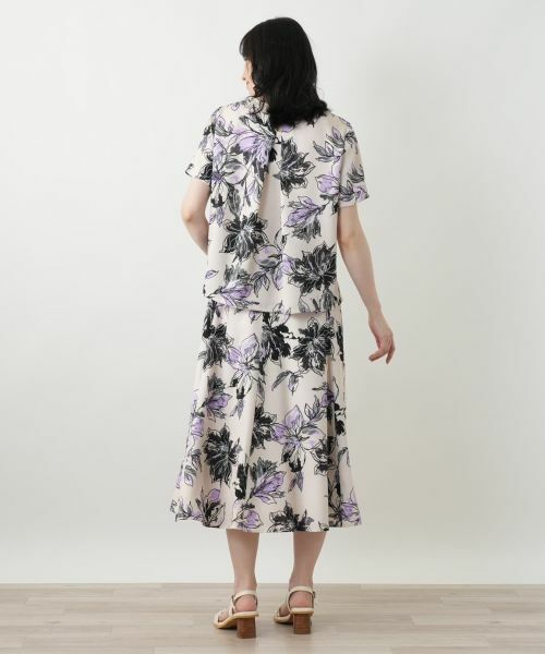 Leilian / レリアン シャツ・ブラウス | 花柄クルーネックブラウス | 詳細3