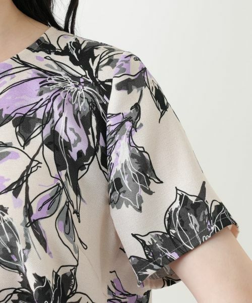 Leilian / レリアン シャツ・ブラウス | 花柄クルーネックブラウス | 詳細9