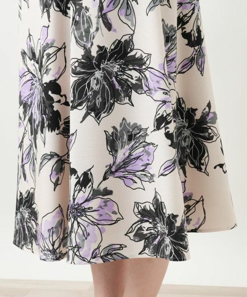 Leilian / レリアン ミニ・ひざ丈スカート | 花柄フレアスカート | 詳細10
