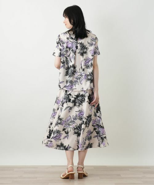 Leilian / レリアン ミニ・ひざ丈スカート | 花柄フレアスカート | 詳細3